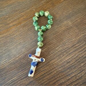 Prayer Beads Jade? Crafted Clay Crucifix